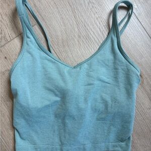 Vuori Sage Green Double-Strap Cropped Tank